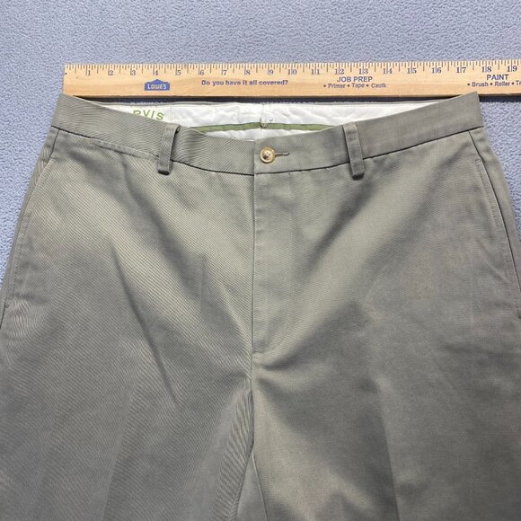 Orvis Mens Size 34 ,100% Cotton Pants ,Flat Front - Picture 5 of 10